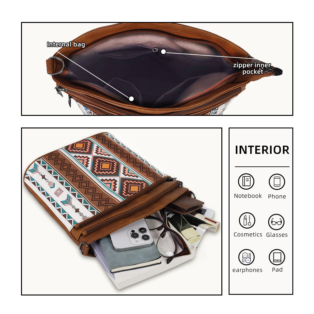 Wholesale Bohemian ethnic style two-piece crossbody bag